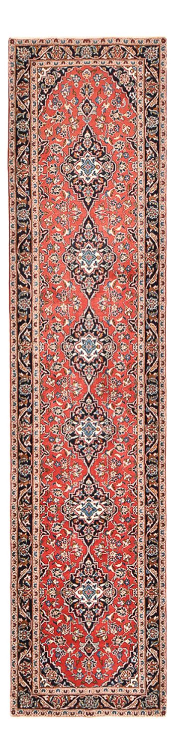 Loper Perzisch tapijt - Keshan - 397 x 95 cm - licht rood