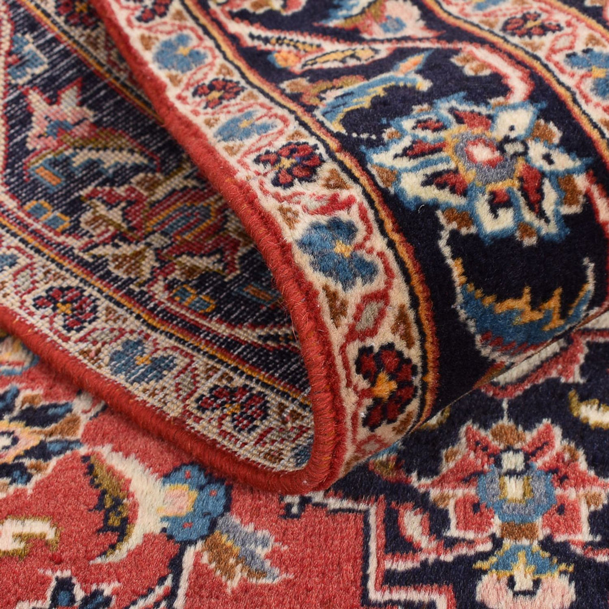 Loper Perzisch tapijt - Keshan - 397 x 95 cm - licht rood