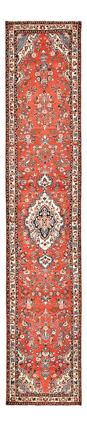 Loper Perzisch Tapijt - Nomadisch - 408 x 90 cm - licht rood