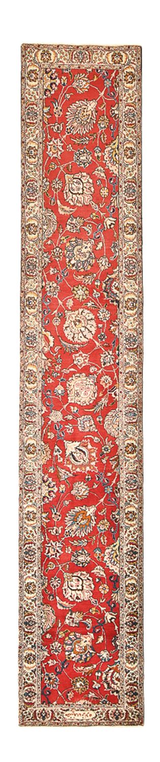 Loper Perzisch tapijt - Tabriz - 398 x 72 cm - rood