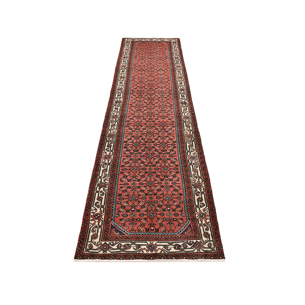 Loper Perzisch Tapijt - Nomadisch - 383 x 81 cm - licht rood