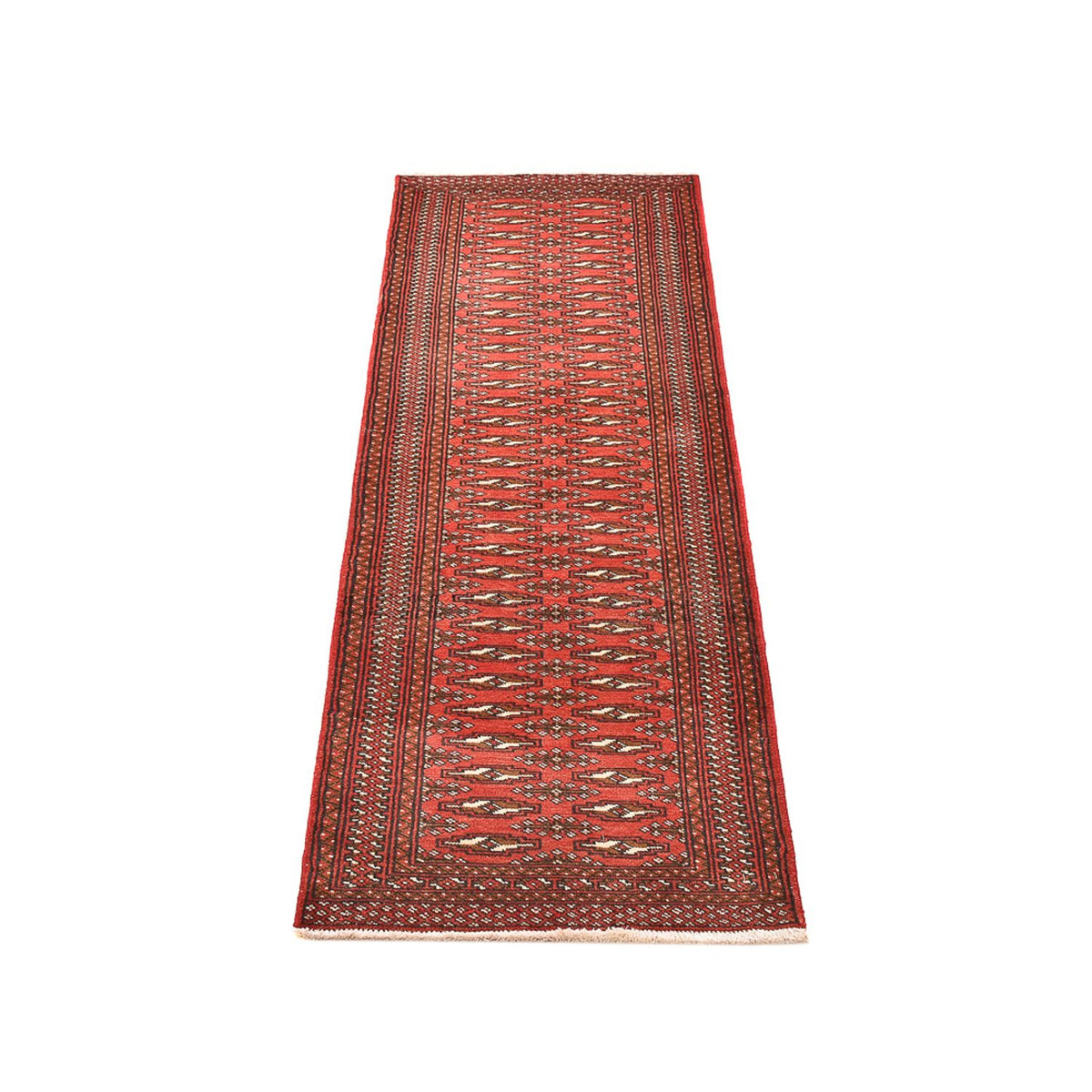 Loper Turkaman tapijt - 197 x 60 cm - rood