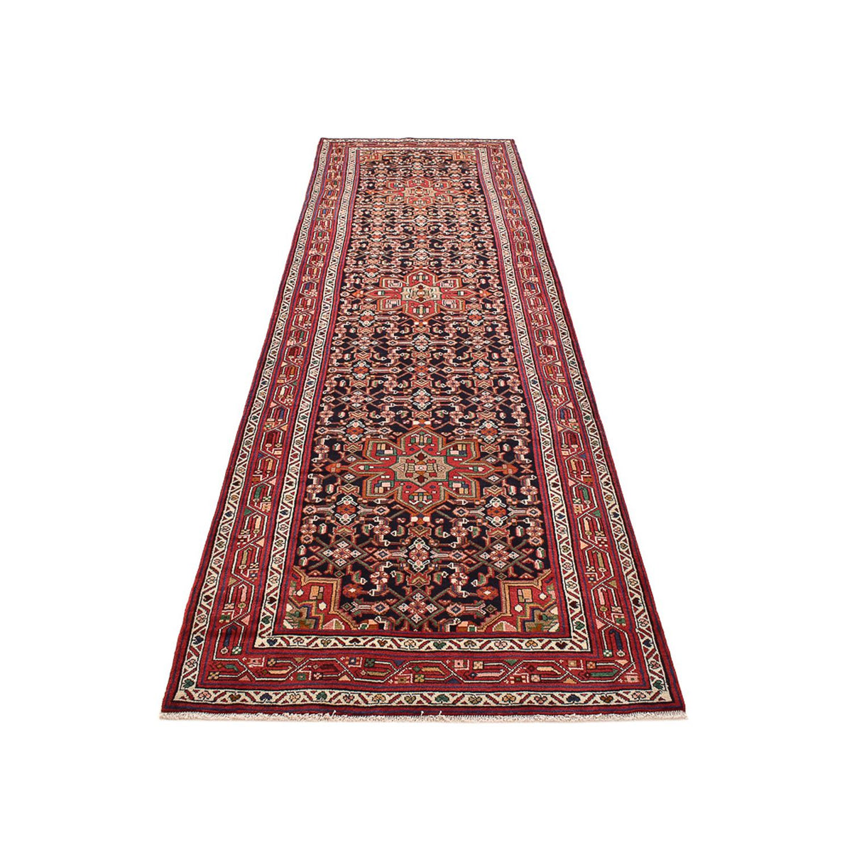 Loper Perzisch Tapijt - Nomadisch - 403 x 120 cm - licht rood