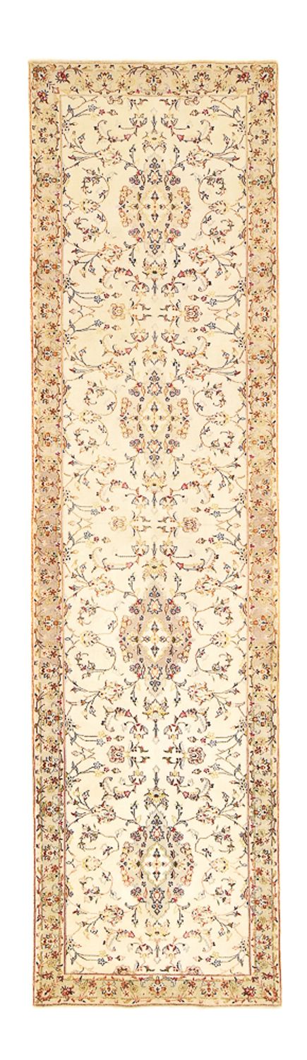 Loper Perzisch tapijt - Keshan - 385 x 98 cm - beige