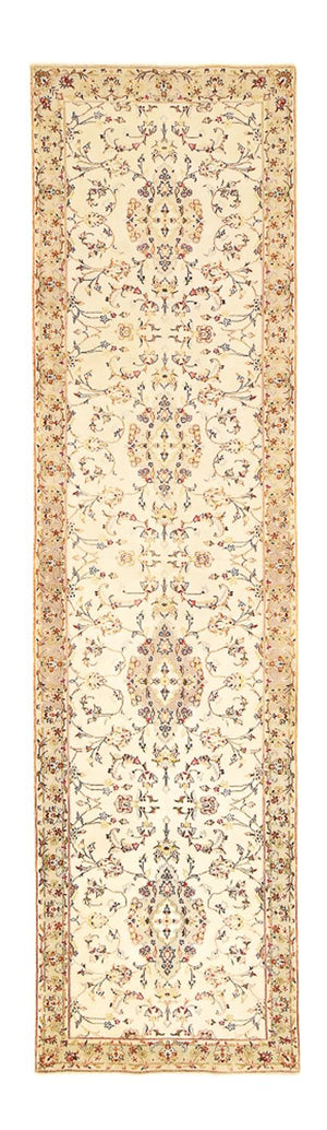 Loper Perzisch tapijt - Keshan - 385 x 98 cm - beige