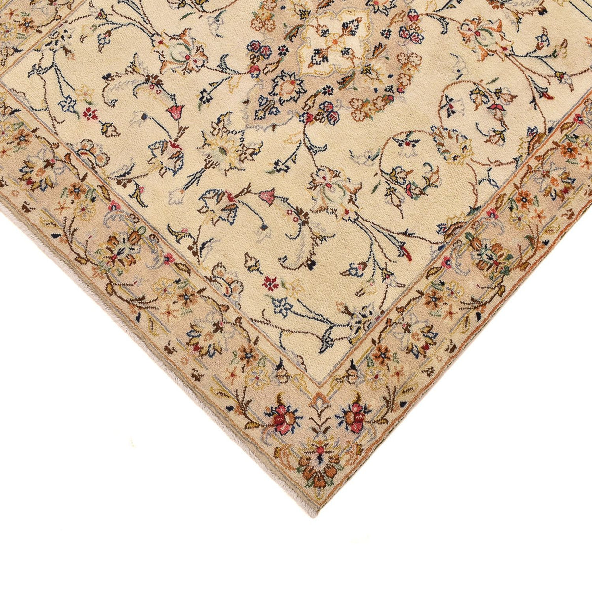 Loper Perzisch tapijt - Keshan - 385 x 98 cm - beige