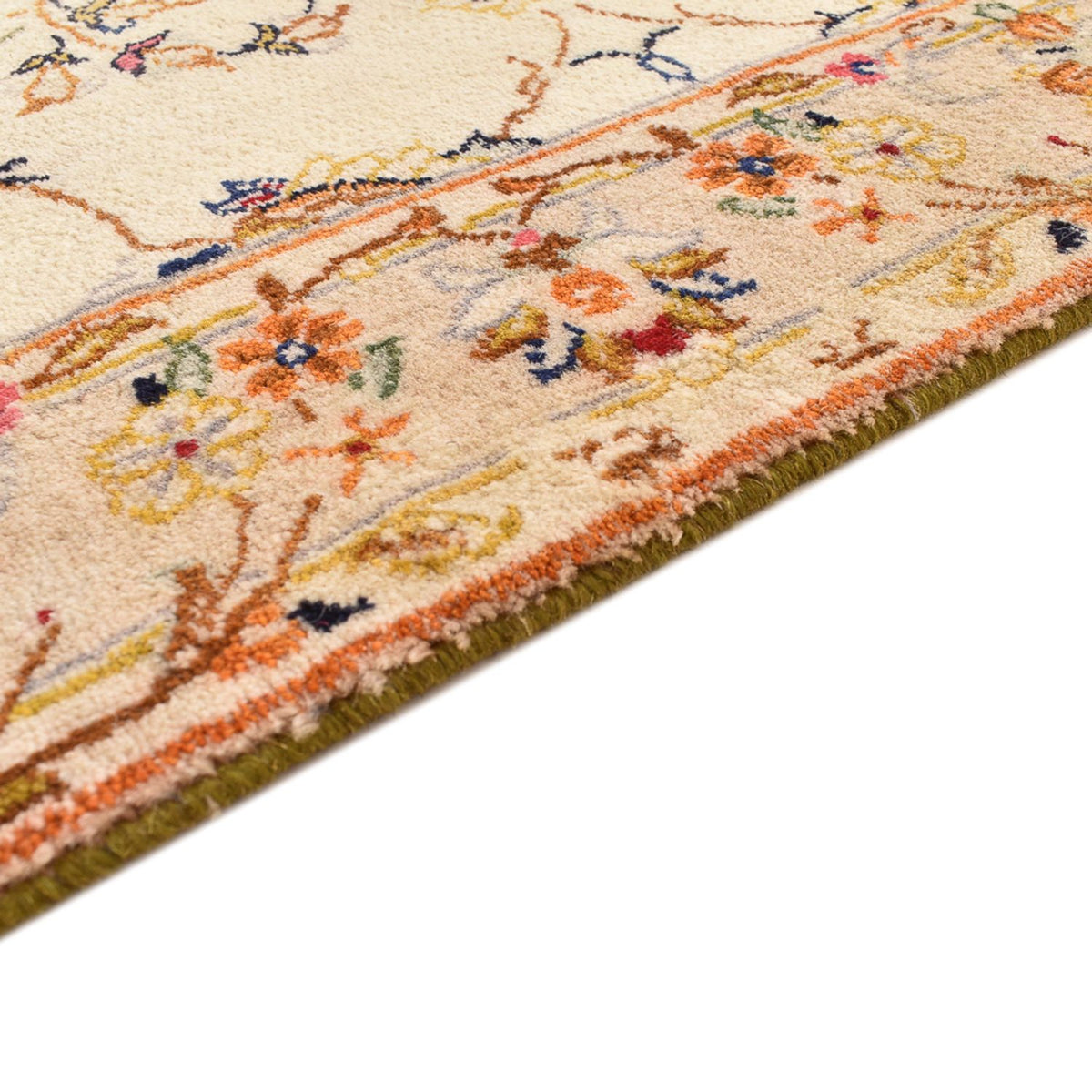 Loper Perzisch tapijt - Keshan - 385 x 98 cm - beige