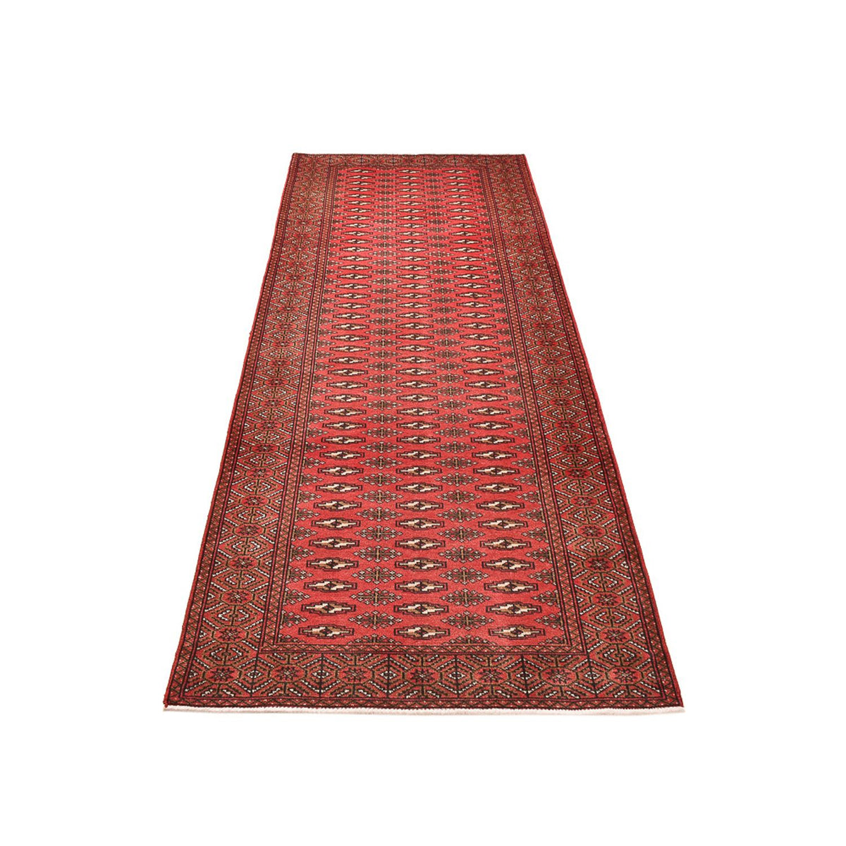 Loper Turkaman tapijt - 276 x 102 cm - rood