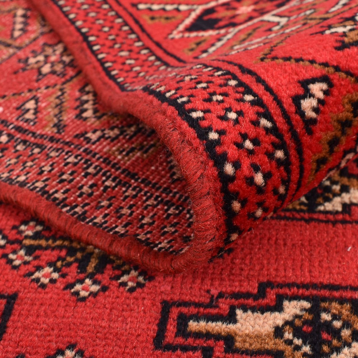 Loper Turkaman tapijt - 273 x 98 cm - rood