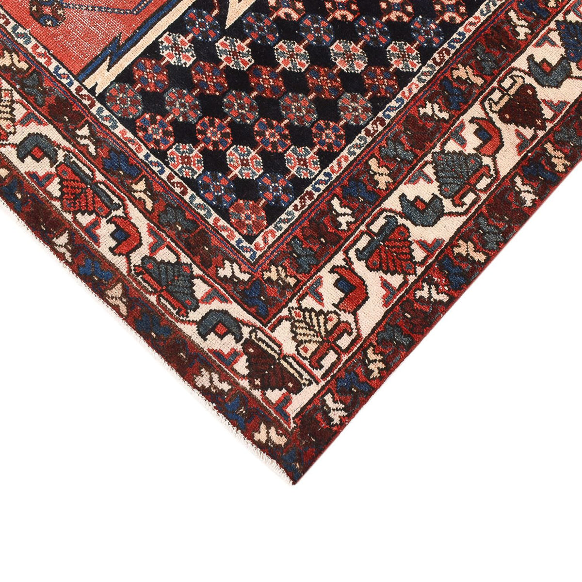 Vintage tapijt - 200 x 128 cm - veelkleurig