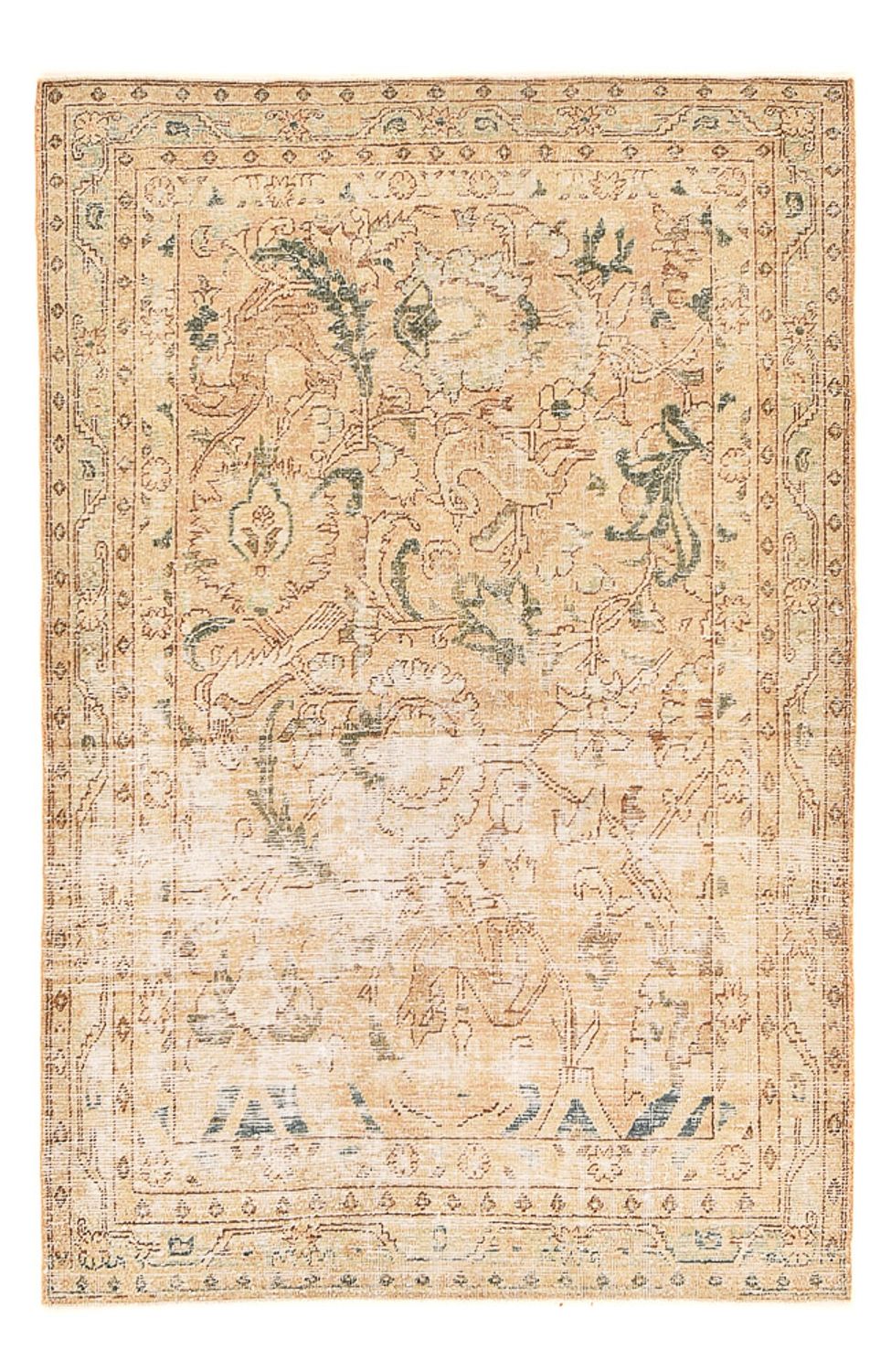 Vintage tapijt - 207 x 132 cm - beige