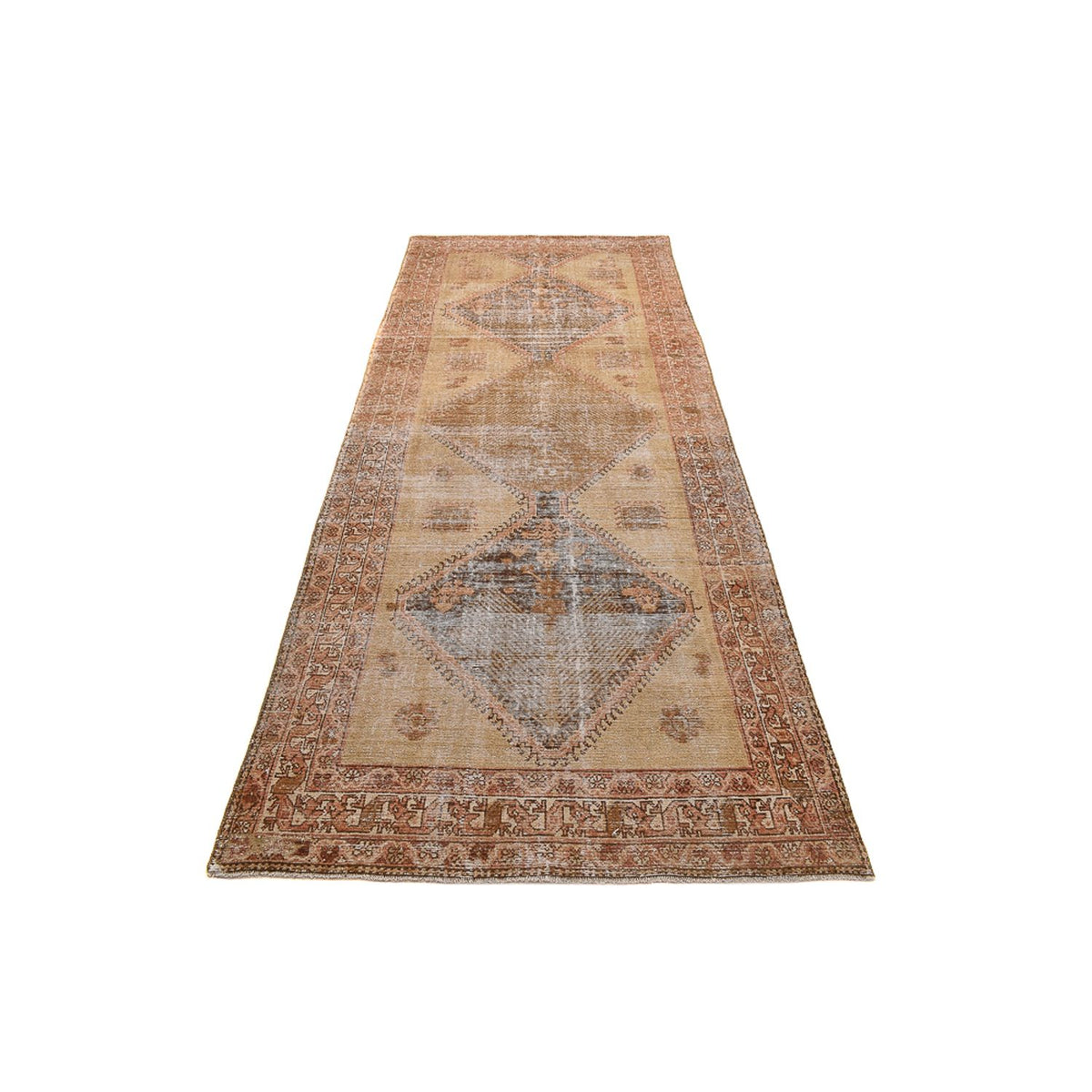 Loper Vintage tapijt - 350 x 136 cm - donker beige