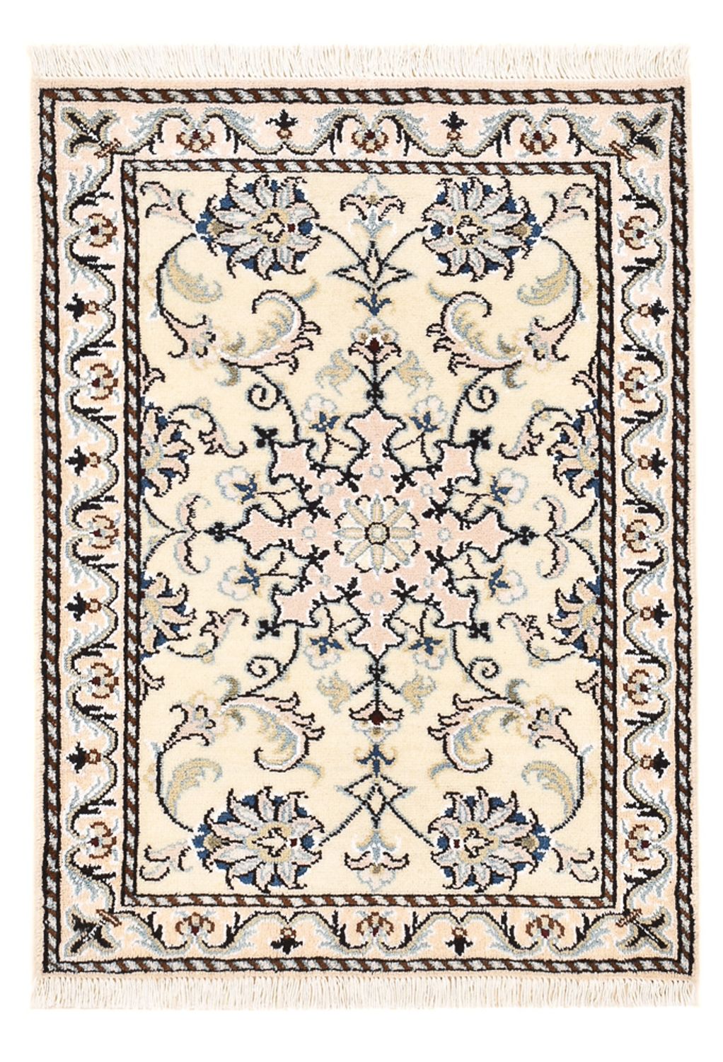 Perzisch tapijt - Nain - 87 x 57 cm - beige