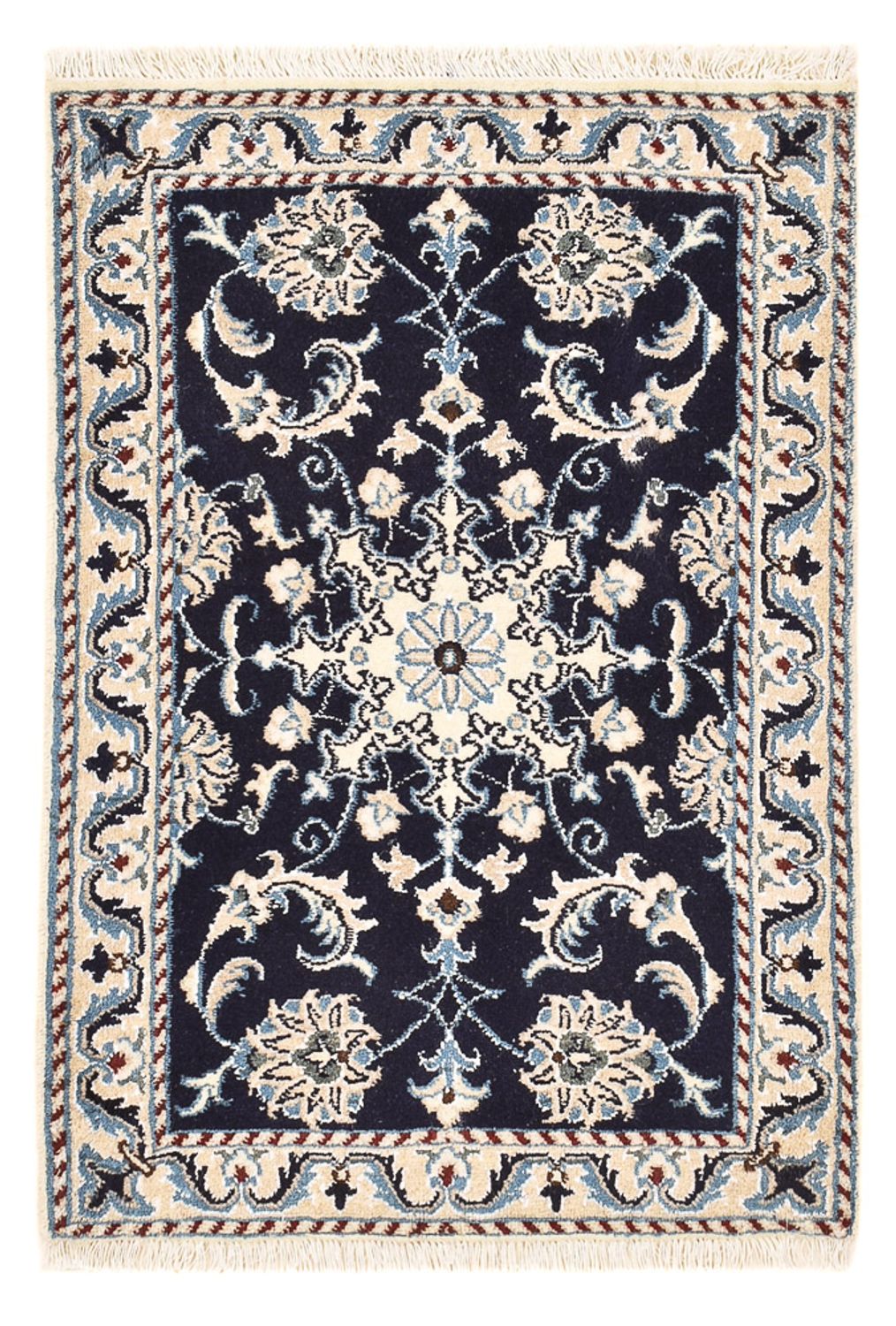 Perzisch tapijt - Nain - 87 x 56 cm - donkerblauw