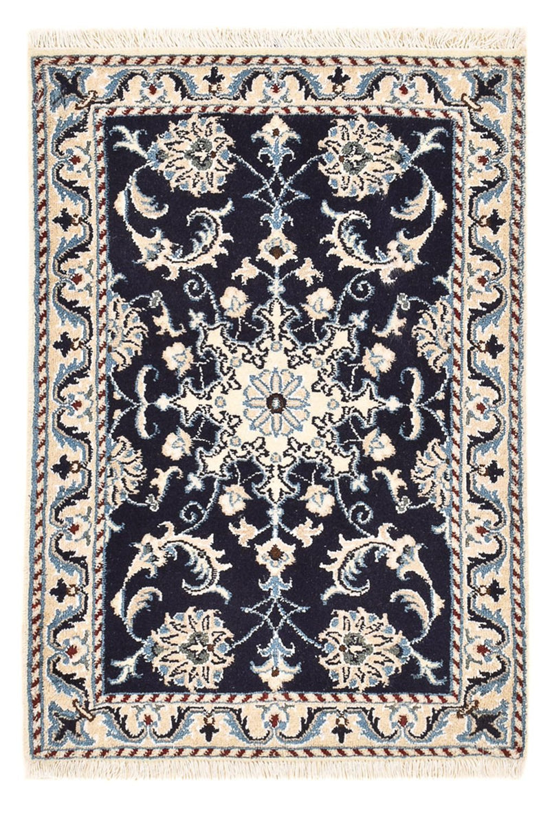 Perzisch tapijt - Nain - 87 x 56 cm - donkerblauw