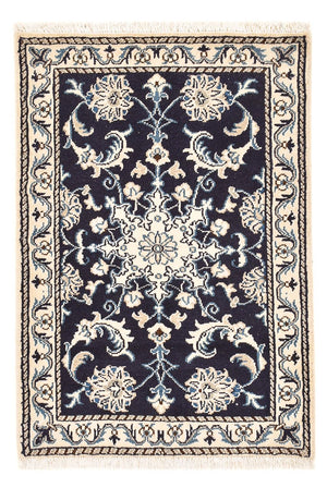 Perzisch tapijt - Nain - 89 x 60 cm - donkerblauw