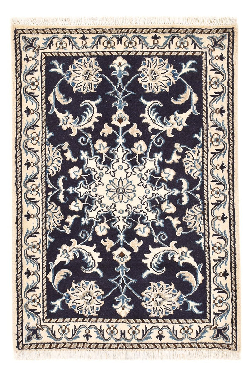 Perzisch tapijt - Nain - 89 x 60 cm - donkerblauw