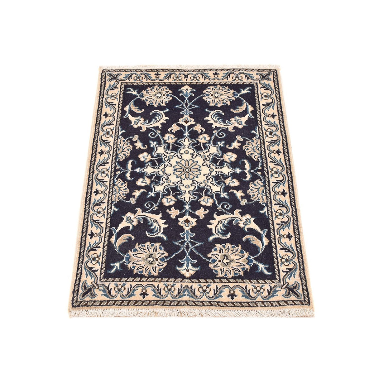 Perzisch tapijt - Nain - 90 x 60 cm - donkerblauw