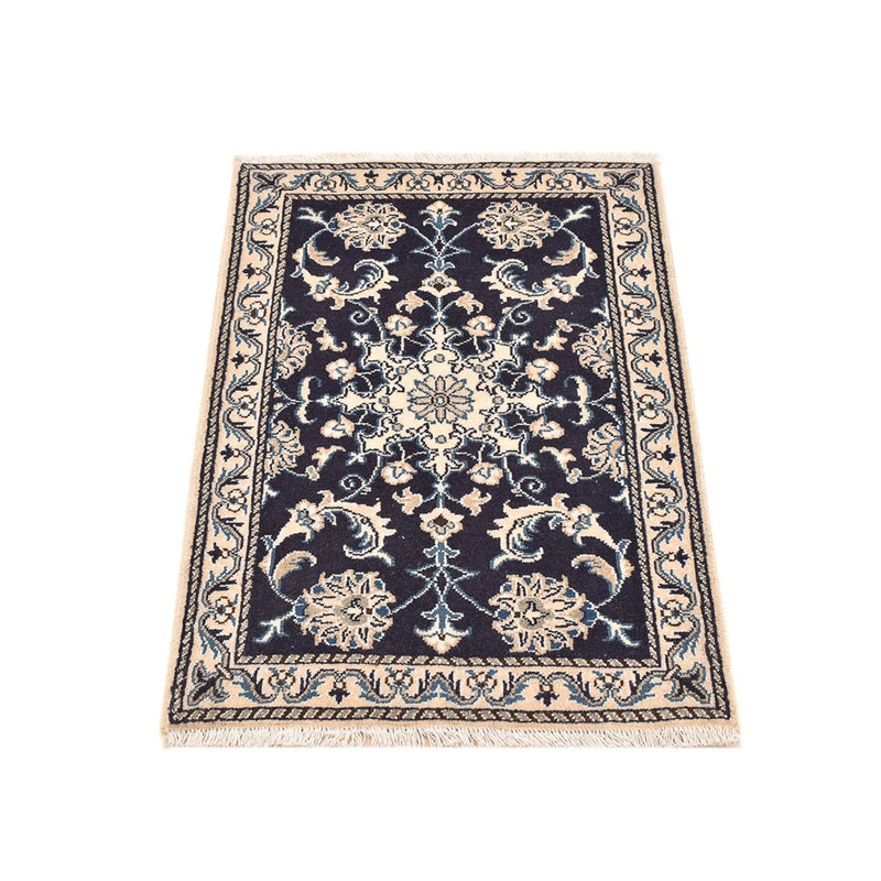 Perzisch tapijt - Nain - 90 x 60 cm - donkerblauw