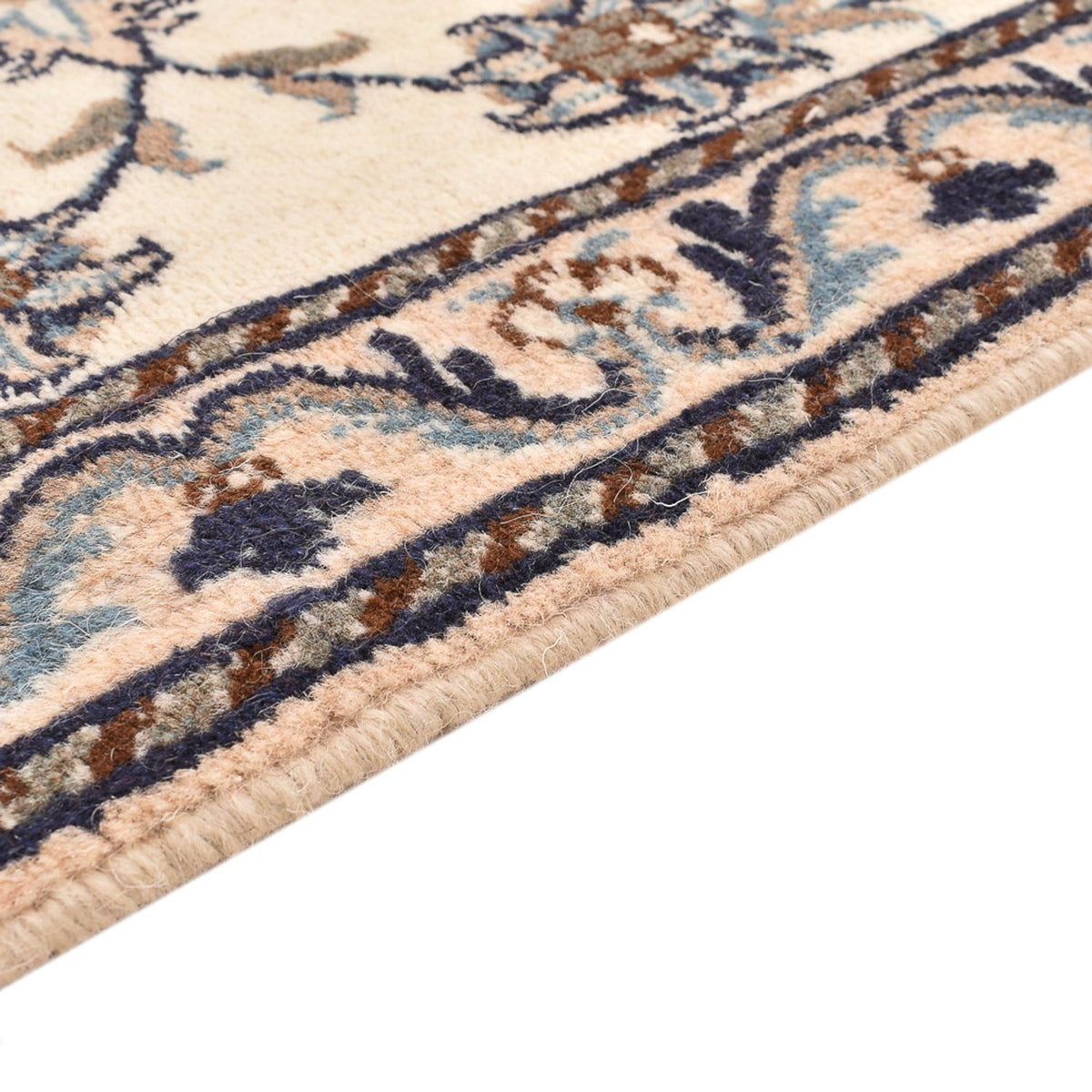 Loper Perzisch tapijt - Nain - 208 x 79 cm - wit  crème