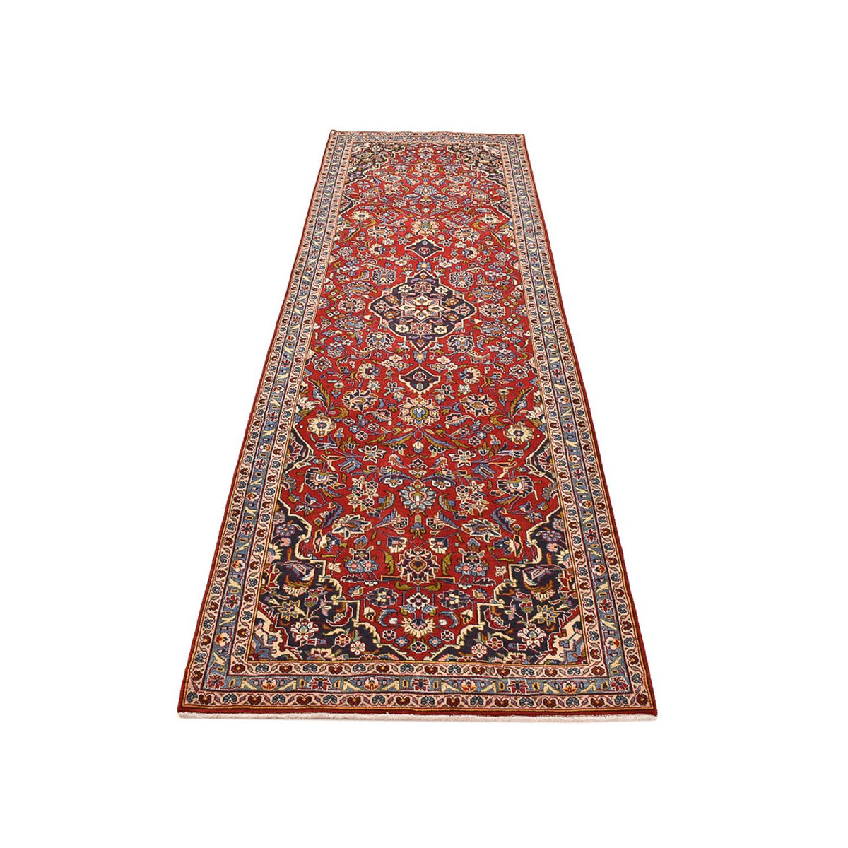 Loper Perzisch tapijt - Keshan - 332 x 102 cm - rood