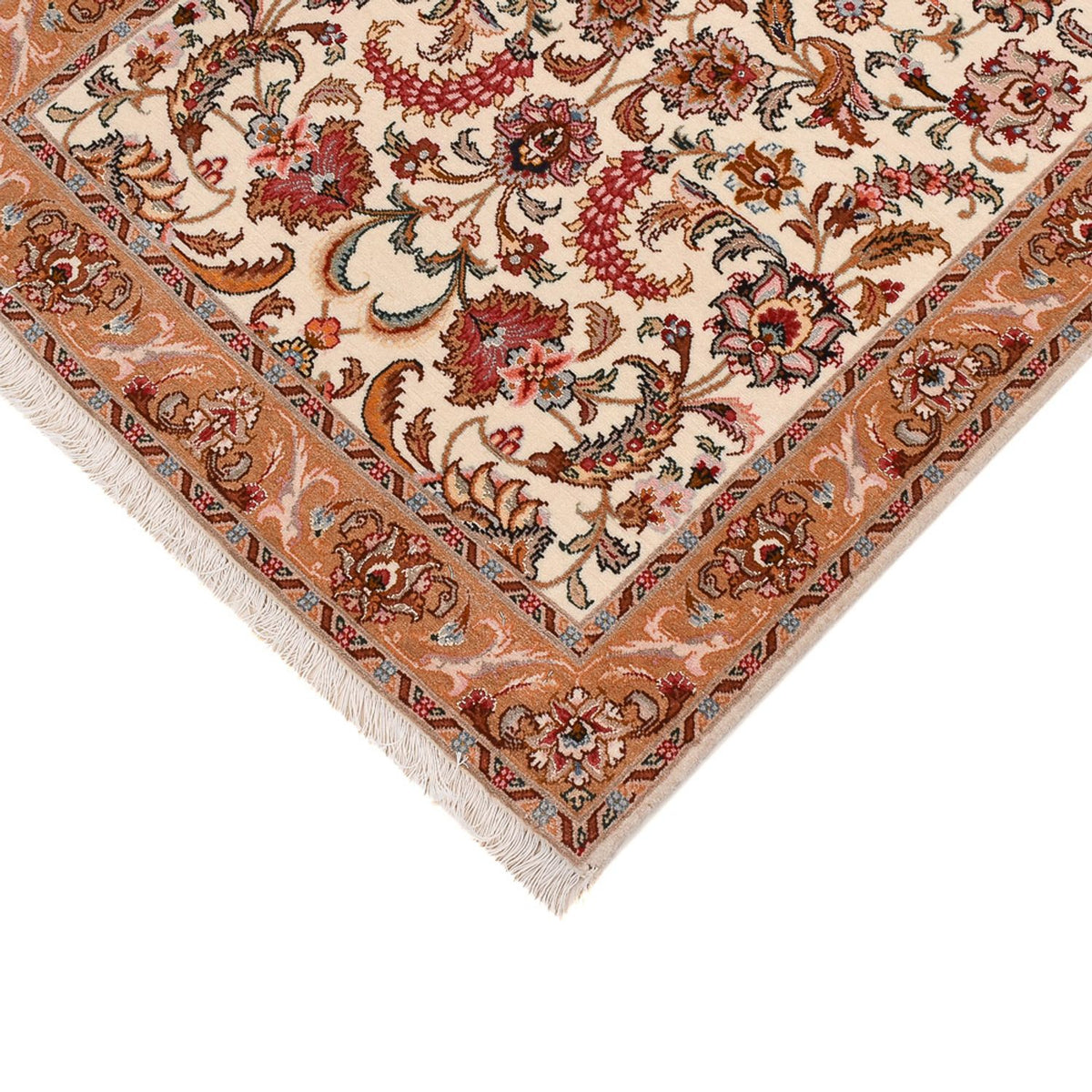 Loper Perzisch tapijt - Tabriz - Premium - 317 x 72 cm - beige