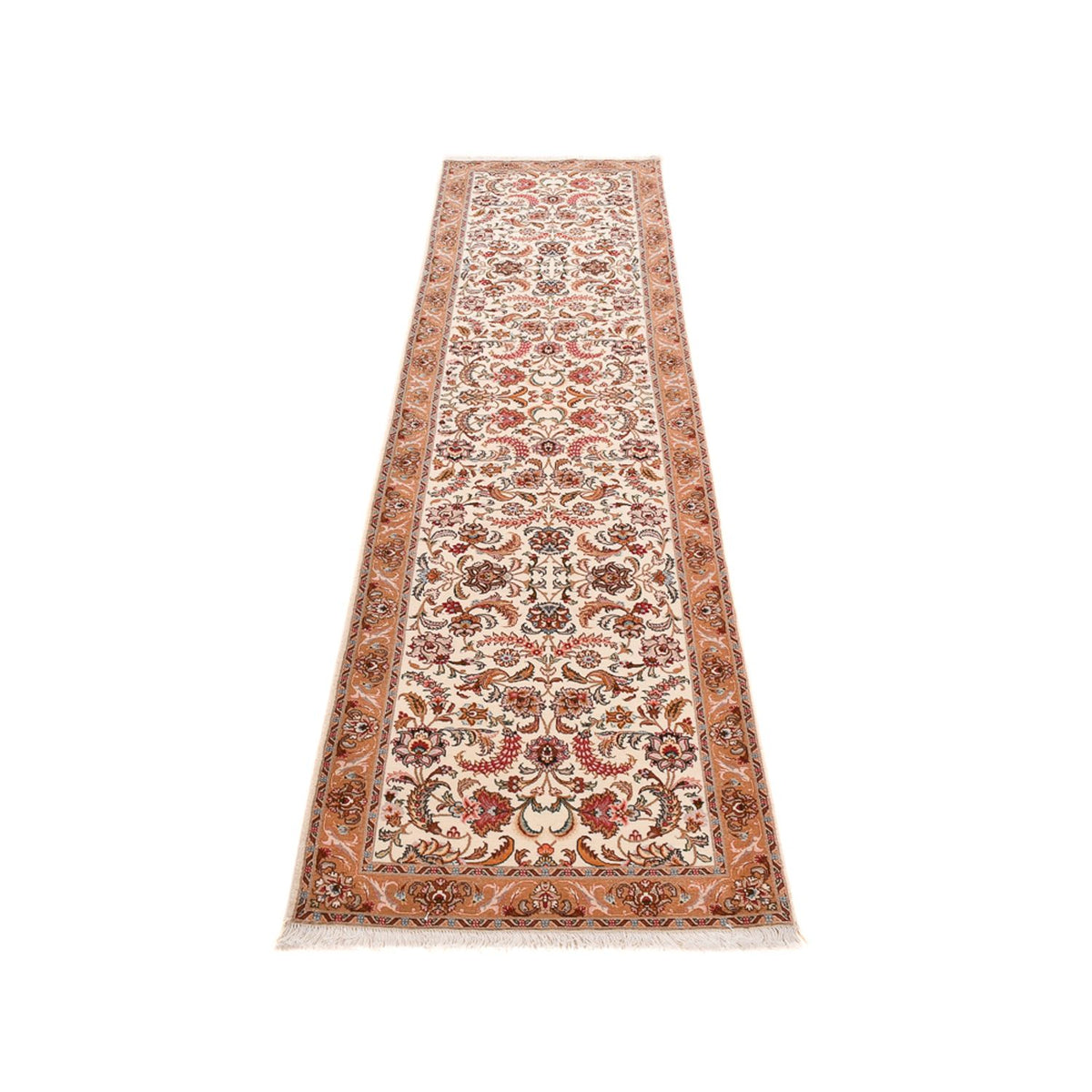 Loper Perzisch tapijt - Tabriz - Premium - 317 x 72 cm - beige