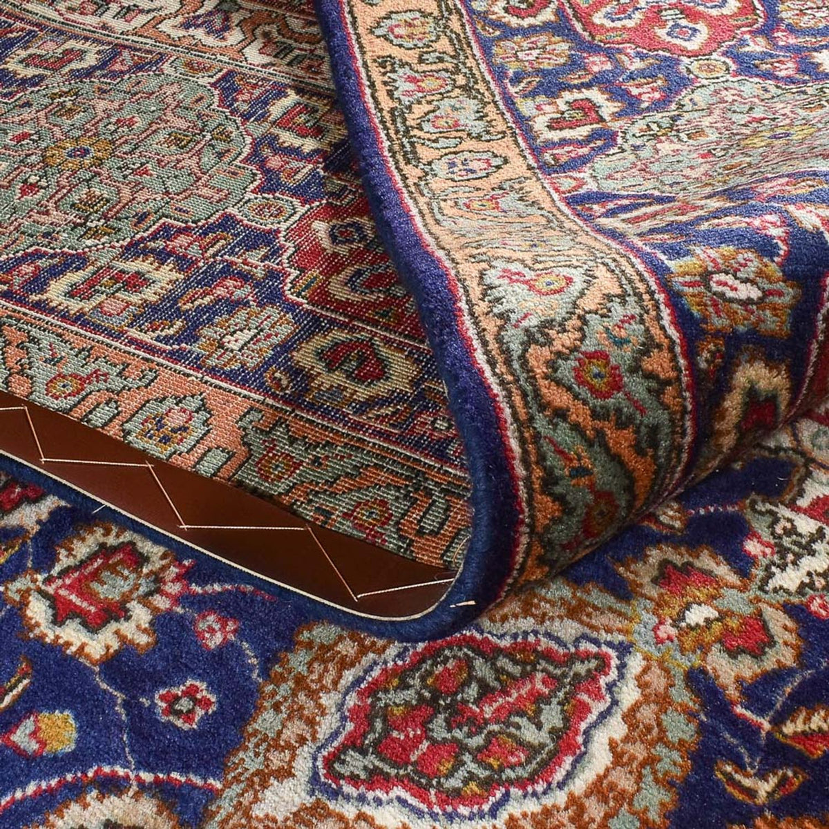 Perzisch tapijt - Tabriz - Royal - 387 x 297 cm - donkerblauw