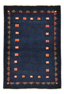 Gabbeh Tapijt - Loribaft Perzisch - 143 x 110 cm - donkerblauw