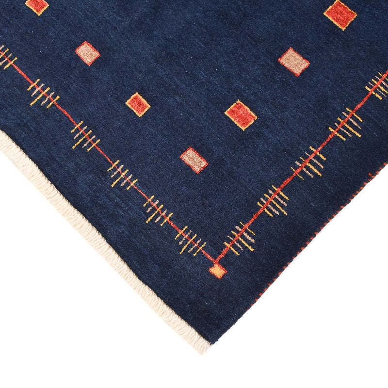 Gabbeh Tapijt - Loribaft Perzisch - 143 x 110 cm - donkerblauw