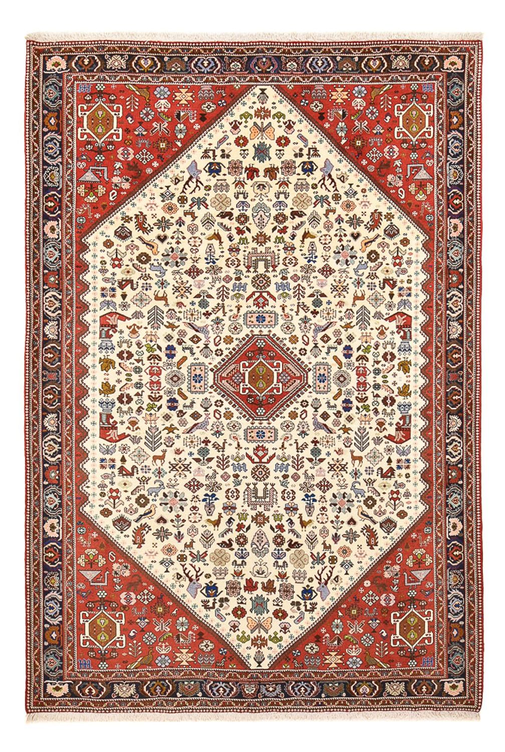 Gabbeh Tapijt - Kashkuli Perzisch - 302 x 208 cm - beige