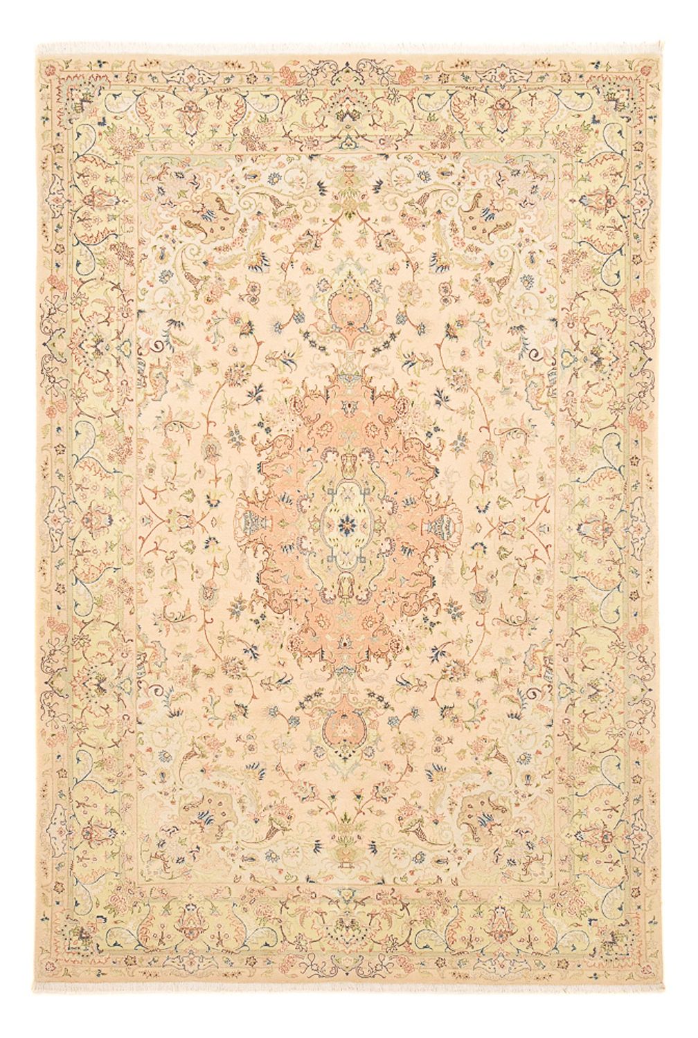 Perzisch tapijt - Tabriz - Royal - 303 x 201 cm - licht beige