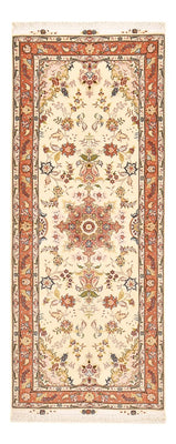 Loper Perzisch tapijt - Tabriz - Royal - 195 x 80 cm - beige