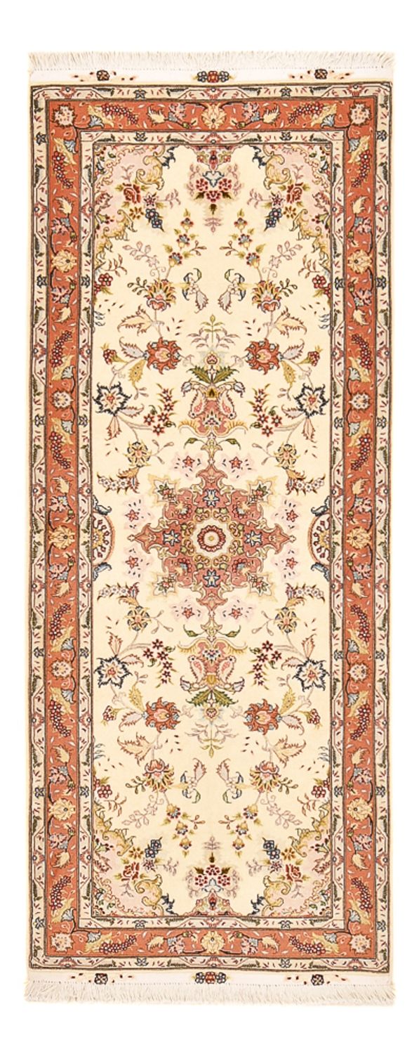 Loper Perzisch tapijt - Tabriz - Royal - 195 x 80 cm - beige