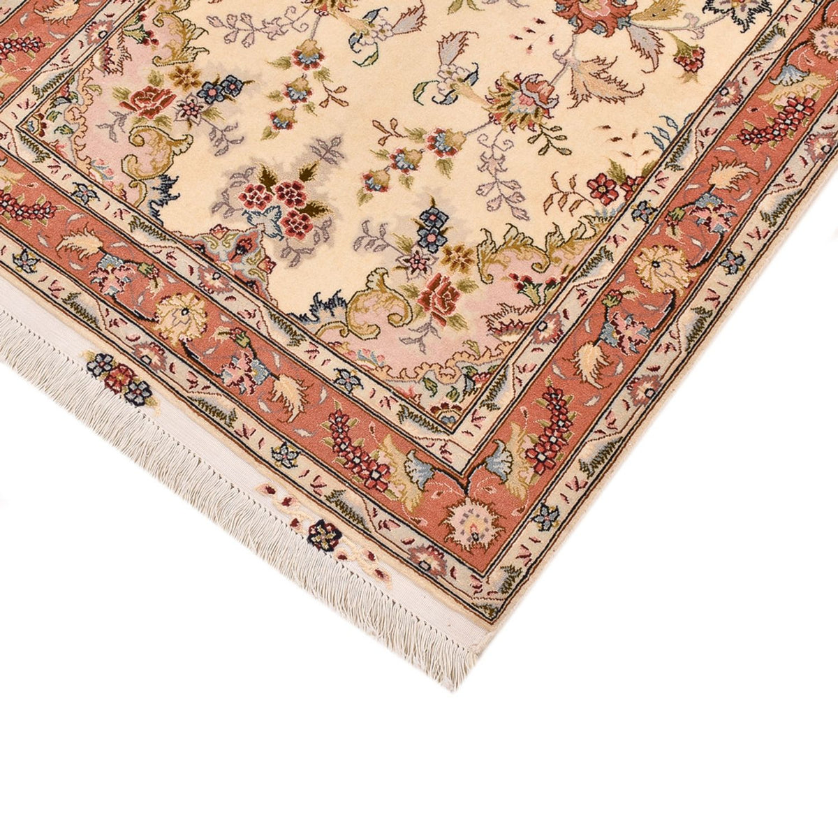 Loper Perzisch tapijt - Tabriz - Royal - 195 x 80 cm - beige