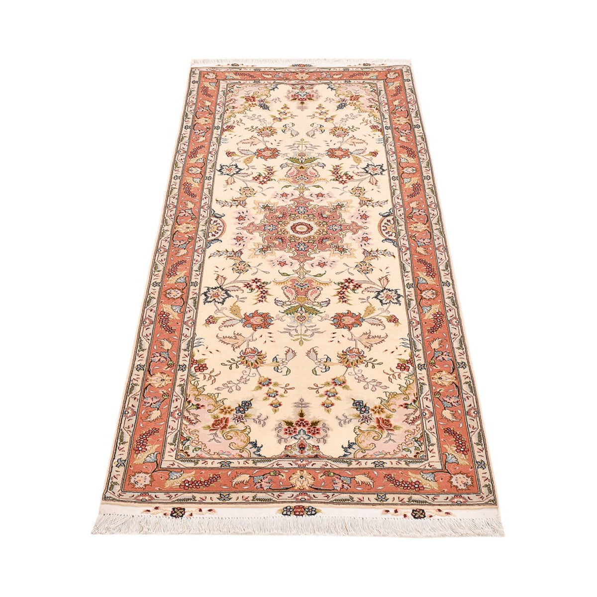 Loper Perzisch tapijt - Tabriz - Royal - 195 x 80 cm - beige