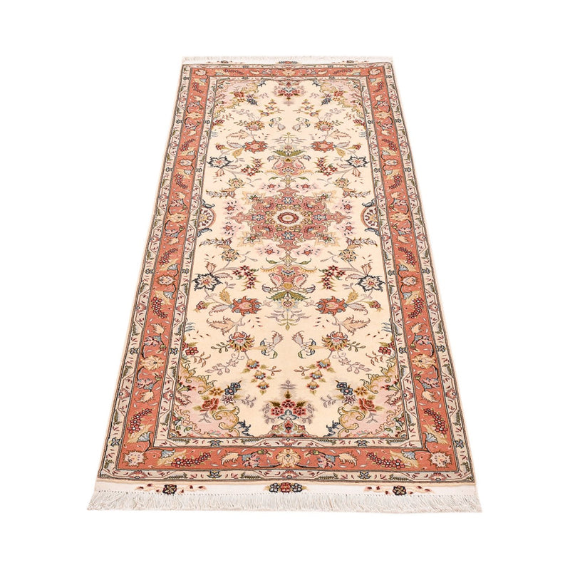 Loper Perzisch tapijt - Tabriz - Royal - 195 x 80 cm - beige