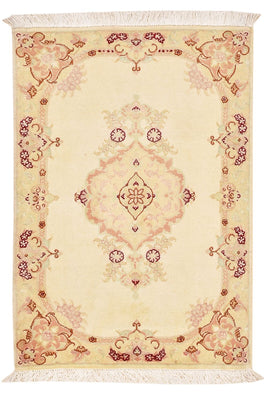 Perzisch tapijt - Tabriz - Royal - 89 x 58 cm - licht beige