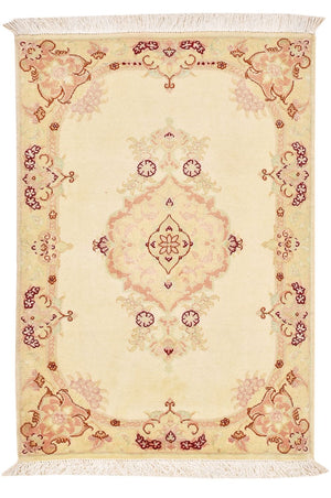 Perzisch tapijt - Tabriz - Royal - 89 x 58 cm - licht beige