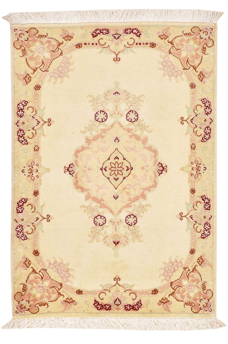 Perzisch tapijt - Tabriz - Royal - 89 x 58 cm - licht beige