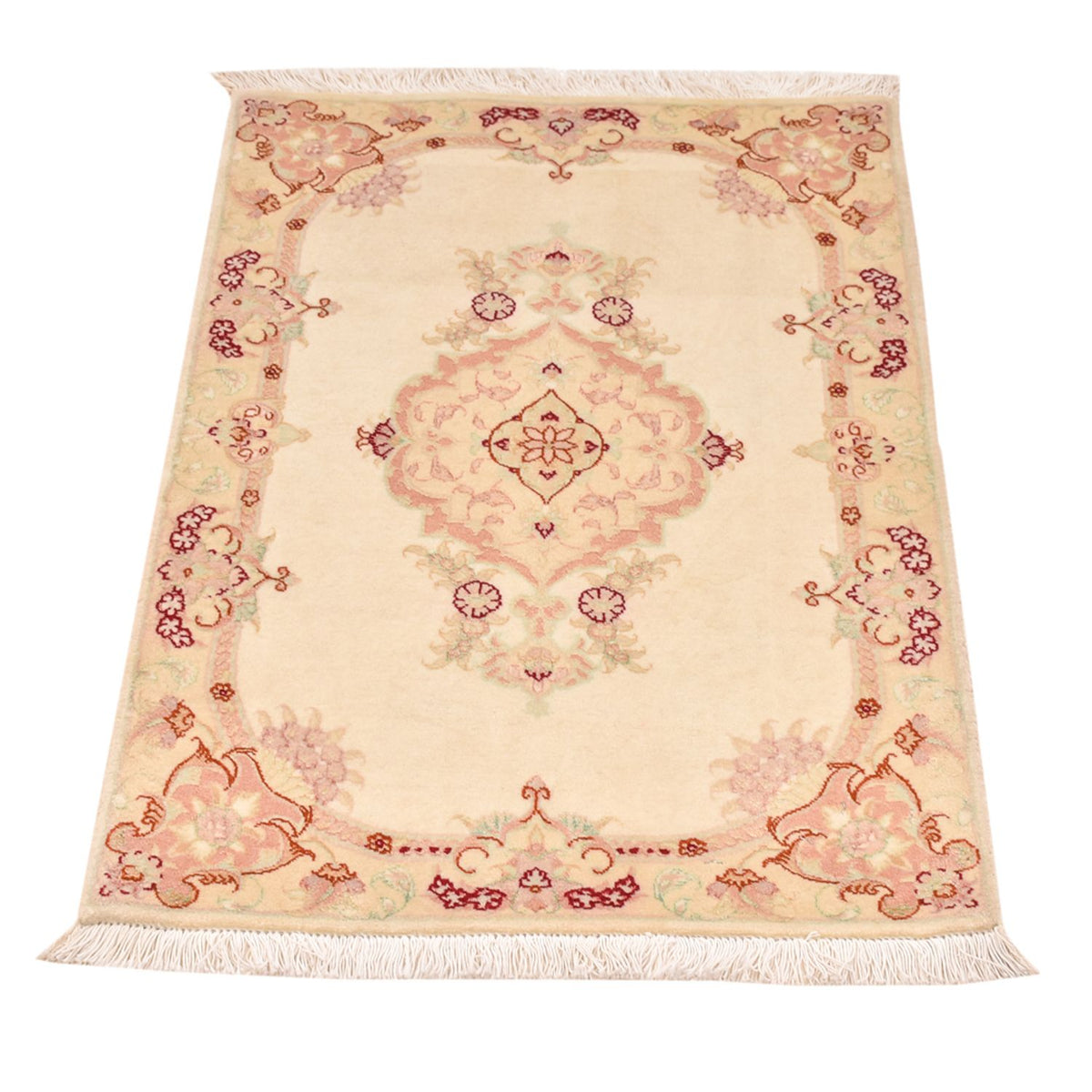 Perzisch tapijt - Tabriz - Royal - 90 x 60 cm - licht beige