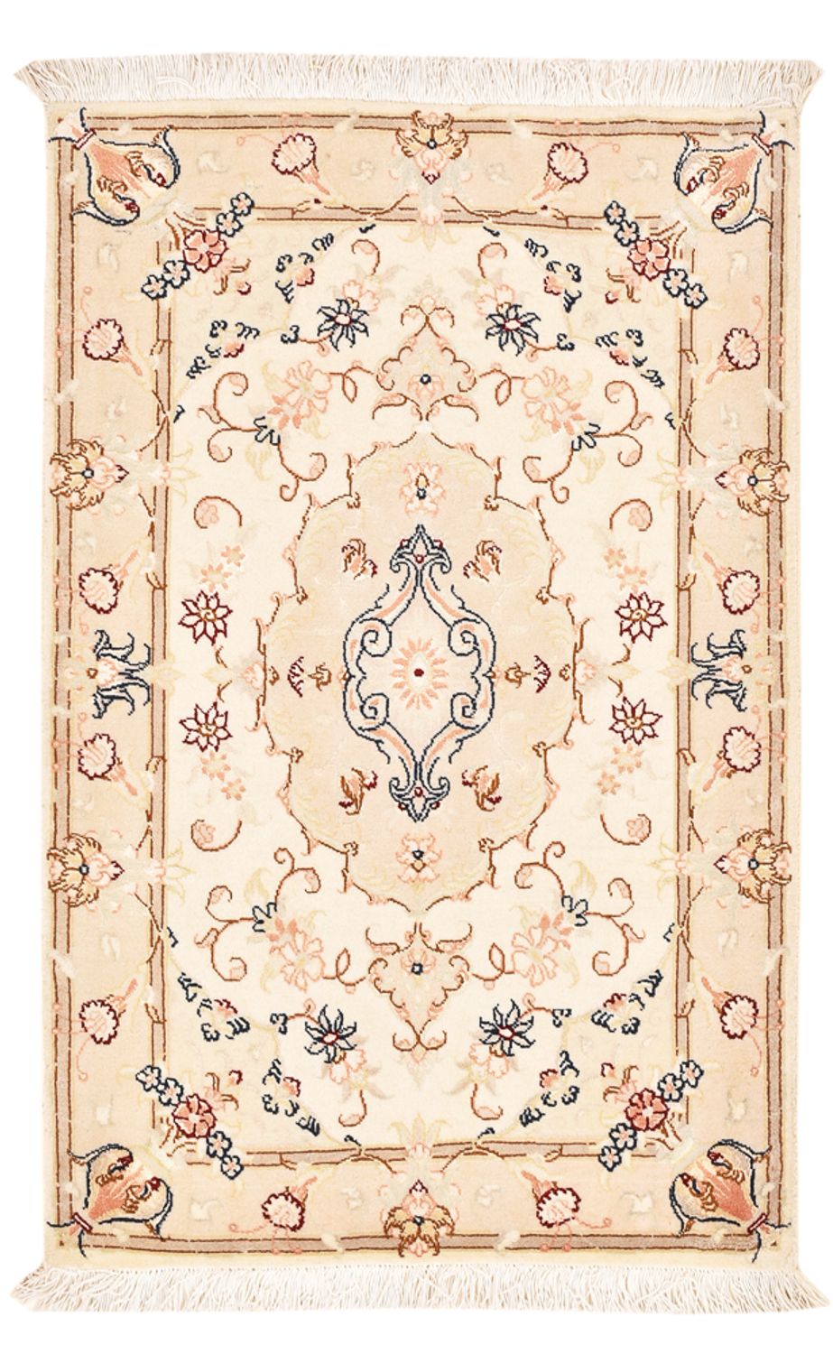 Perzisch tapijt - Tabriz - Royal - 90 x 60 cm - licht beige