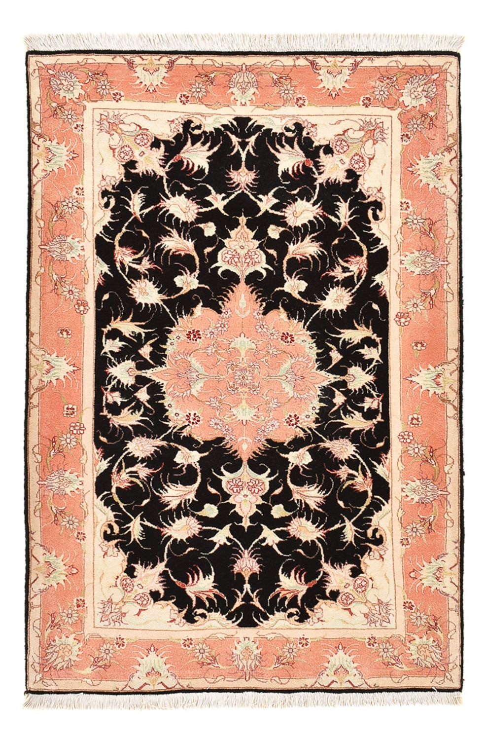 Perzisch tapijt - Tabriz - Royal - 116 x 75 cm - donkerblauw
