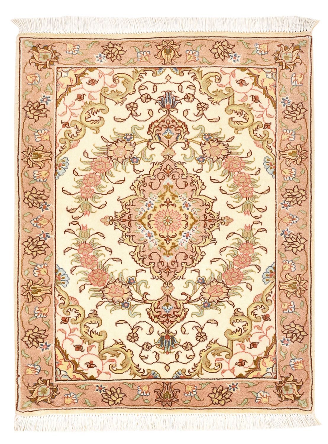 Perzisch tapijt - Tabriz - Royal - 82 x 62 cm - donker beige