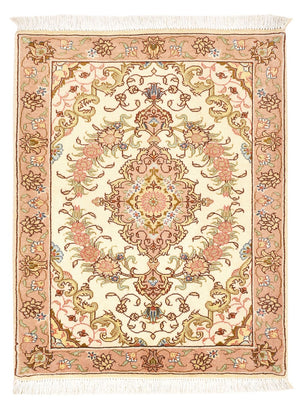 Perzisch tapijt - Tabriz - Royal - 82 x 62 cm - donker beige