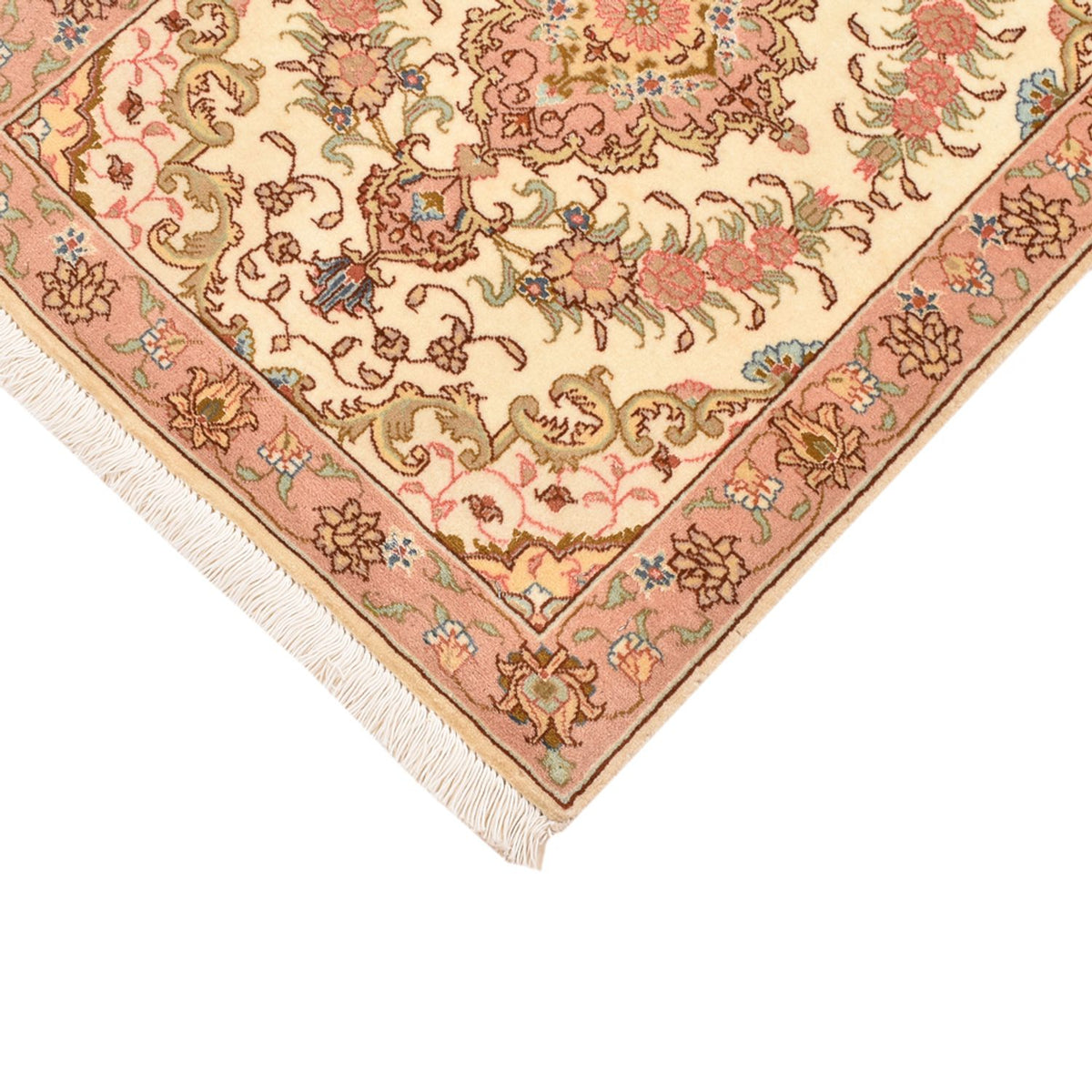 Perzisch tapijt - Tabriz - Royal - 82 x 62 cm - donker beige