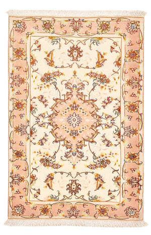 Perzisch tapijt - Tabriz - Royal - 101 x 66 cm - licht beige