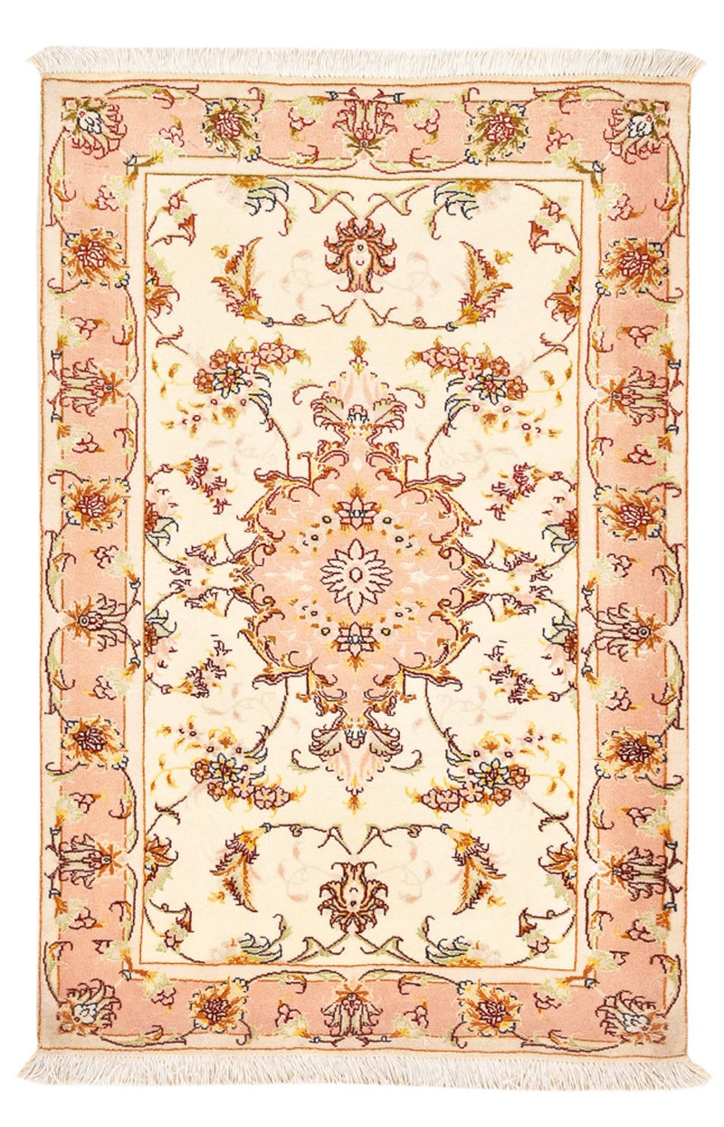 Perzisch tapijt - Tabriz - Royal - 101 x 66 cm - licht beige