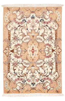 Perzisch tapijt - Tabriz - Royal - 92 x 59 cm - licht beige