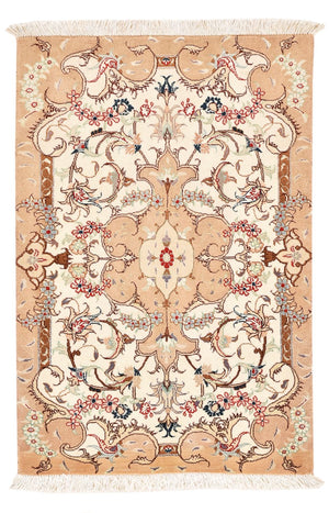 Perzisch tapijt - Tabriz - Royal - 92 x 59 cm - licht beige